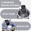 40Oz Flower Darkness Stainless Steel Tumbler with Handle & Straw