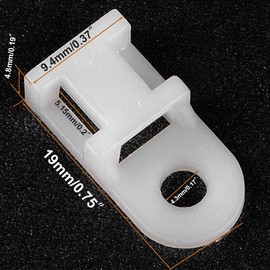TA-VIGOR 50Pcs Nylon Cable Tie Mount Base, 19.6mmx9.5mmx5mm Saddle Type Mount Wire Holder, Cable Zip Ties, Adjustable Cable Tie Holder with Screws and Ties for Wire and Cable Tidy, White