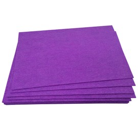 Jtnohx 2mm Stiff Felt Sheets, Thick Felt Fabric, 12pcs 7 x 11.3 inch Felt Squares for Crafts, Color Felt for Cushion and Padding (Purple)