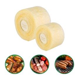 Edible Drying Natural Sausage Casing, Sausage Casings for Flavorous Homemade Sausages Ham,Breakfast Sausage,Italian Sausage,Knoblewurst,Pepperoni,Bologna Sausage and Most Sausage (8m/26ft),Φ43mm
