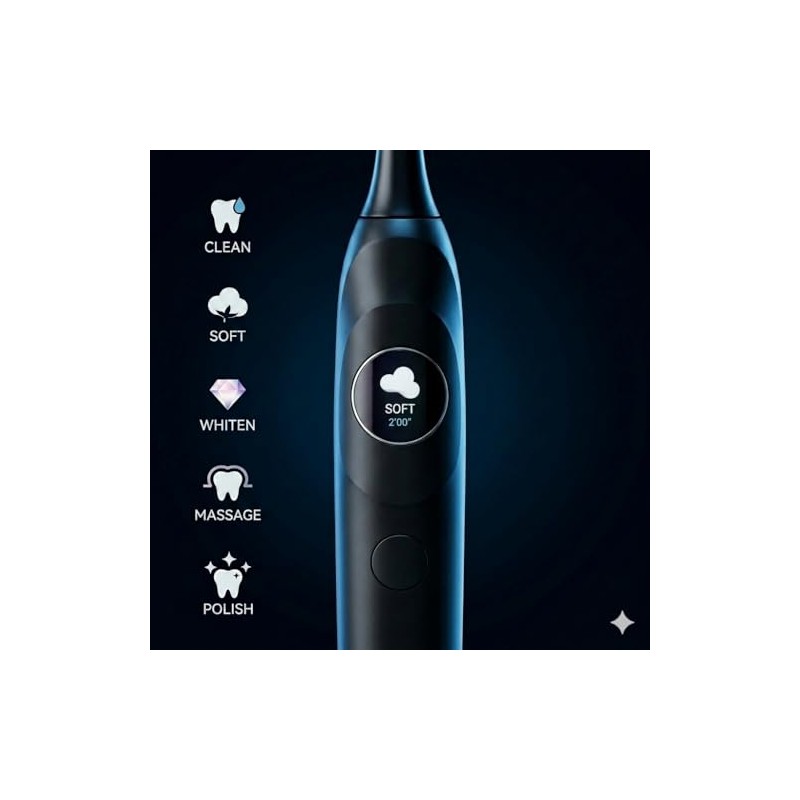 Oralflipp - Cepillo de dientes eléctrico sónico, pantalla LED inteligente
