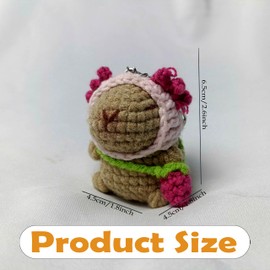 Cosplay Capybara Plush KeyChain Handmade Backpack Pendant Car Keyring Handbag Decorations Women Bag Decors Plush Animal Charm (Axolotl 2)