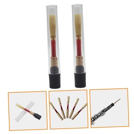 SHOWERORO 2pcs Handmade Oboe Reeds for Beginners Natural Reeds for Oboe Instruments Precision-Crafted Musical Instrument Parts for Performance and Practice Sessions