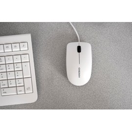 CHERRY MC 1000, Wired Office Mouse, Optical Sensor (1,200 dpi), 3 Buttons, Symmetrical Design for Left and Right-Handers, GS Certification, Grey/White