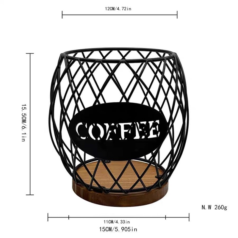 Coffee Pod Holders Storage Basket for Kitchen Counter and Office