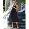 Summer Flowy Dresses for Women Midi Tulle Wedding Guest Fairy