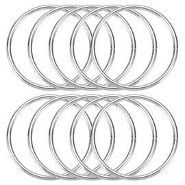 MECCANIXITY 10 Pcs Dream Catcher Rings,Metal Craft Hoops Floral Hoops 2 Inch Macrame Hoops Rings for DIY Crafts Wreath Making Supplies Plant Hangers,Silver