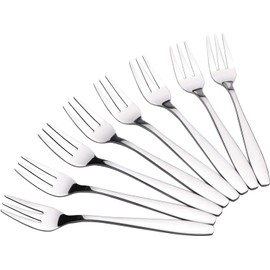 10 Stück Kuchengabel, Edelstahl Gebäck Gabeln Set, 14cm Silber Tafelgabeln Gabel Kit Dessertgabeln Kuchengabeln Kleine Gabeln, Spiegelpoliert Gabelnfür Konditoreien, Restaurants, Haushalte, Kantinen