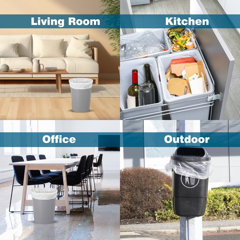 Charmount 8 Gallon Trash Bags, 50 Count Medium Garbage Bags