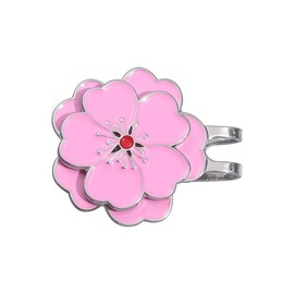 Golf Hat Clip Peach Blossom Ball Markers Hat Clip Magnetic Hat Marker Professional Golf Ball Markers (Pink, One Size)