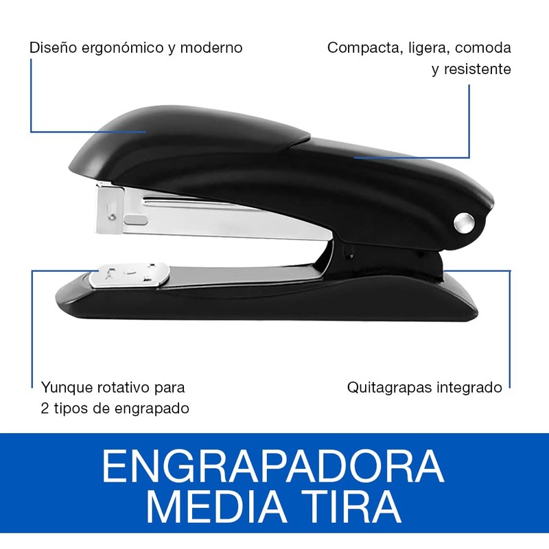 Swingline P0057 Engrapadora Media Tira 214, Negro