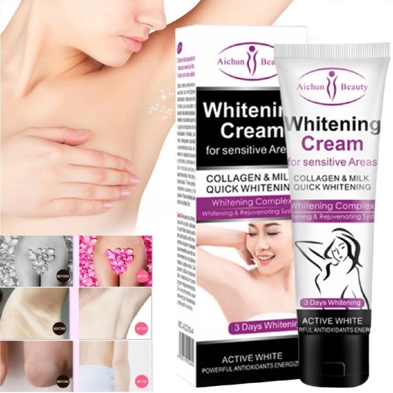Crema Especializada Aclara Blanquea Axilas Bikini Cuello Normal