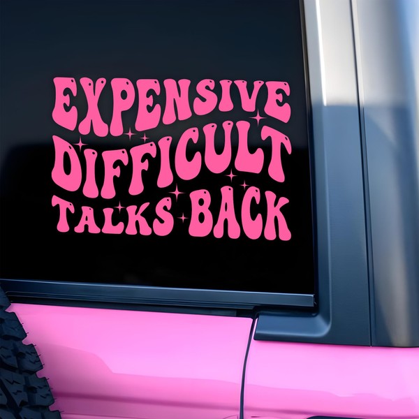 Expensive Difficult and Talks Back Car Decal - Funny Saying