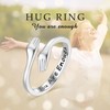 INFUSEU Sterling Silver Hug Rings for Women Daughter Granddaughter You