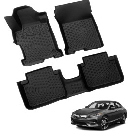 Fuke Car Floor Mats for 2013-2017 Honda Accord Cargo Liner Carpets Waterproof Durable