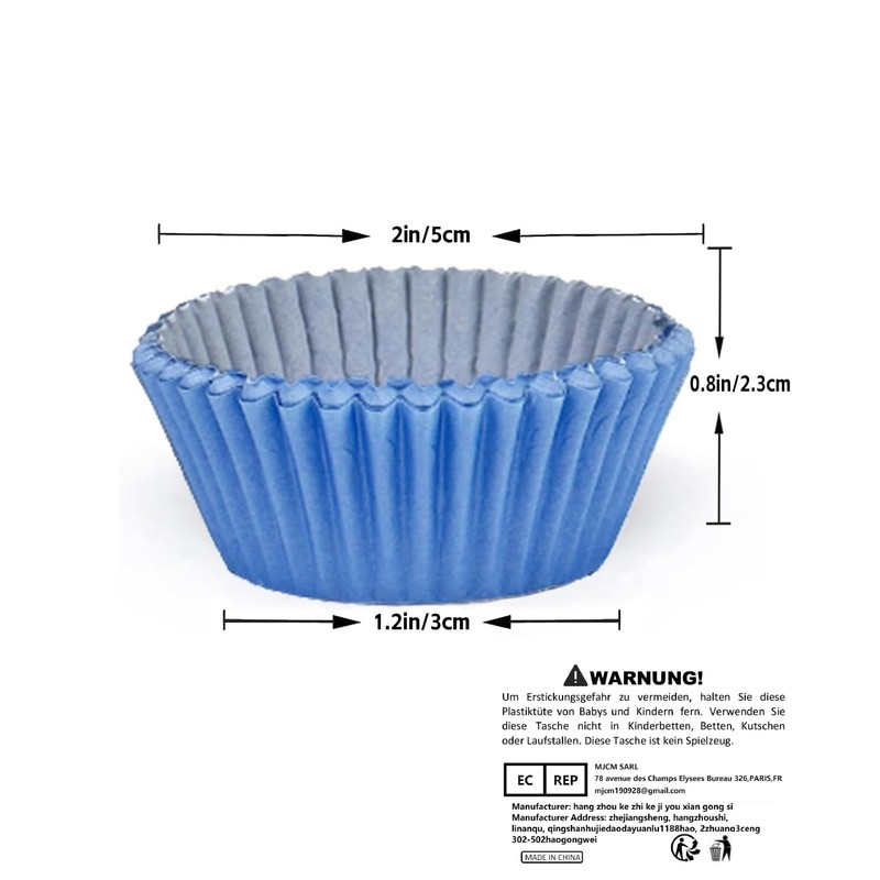 Gcardist Mini Muffin Cases Cupcake Cups Food Grade 6 Solid