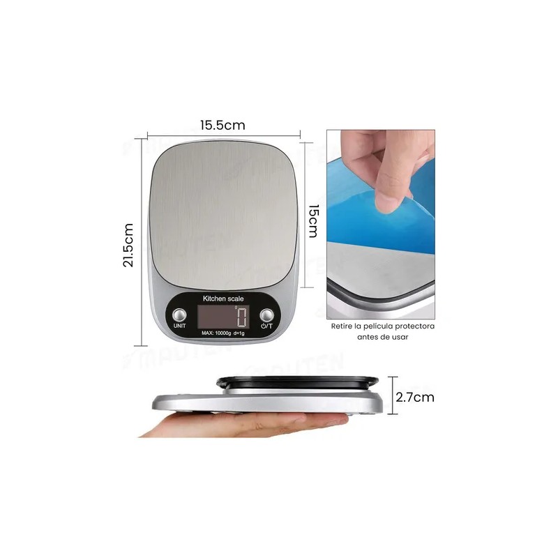 Bscula De Cocina Digital De Alta Precisin 10kg1g Balanza Digital