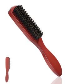 Treayes Boar Bristle Brush for Beard Styling, Men and Women's Natural Hair Brush with Wooden Handle