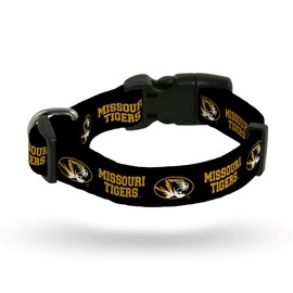 Rico University of Missouri Mizzou Tigers (Medium Adjustable 14-20 inch) Nylon Pet Dog Collar