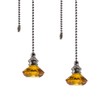 LONGSHENG Ceiling Fan Pull Chain Set - 2 pieces Amber