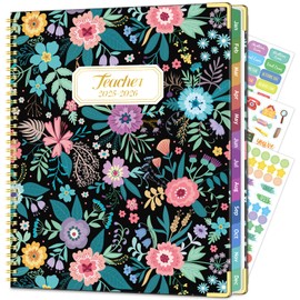 Teacher Planner 2026-2027, July 2026 to June 2027 Academic Year, 8.5" x 11" Lesson Planner Book for Teachers with Colorful Tabs, Teacher Calendar for Classroom or Homeschool, Hardcover, Black