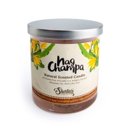 Nag Champa Scented Natural Soy Candle, Essential Fragrance Oils, 100% Soy, Phthalate & Paraben Free, Clean Burning, 9 Oz.