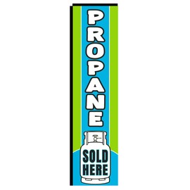Propane Sold Here Business Advertising Rectangle Feather Banner Swooper Flag for Business, 3x12ft Replacement Square Flag Only