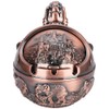 Zinc Alloy Windproof Ashtray Innovative Elephant Styling Embossed Ornaments for