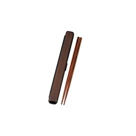 Tatsumiya Wood Grain Painted Lunch 23.0 Chopsticks Case Set Tochigei Size: [Chopsticks] Approx. W23.9 D2.9 H1.5/[Chopsticks] Approx. 22.5 33378