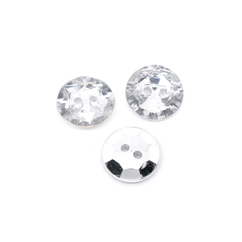 20 Large 30mm Plastic Crystal Faux Diamond Round Rhinestone Sewing