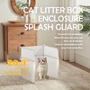 MEEXPAWS Cat Litter Box Enclosure Splash Guard Large 18.9L ×