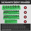 GURADESIGN 8PCS Magnetic Socket Organizer Set, Magnetic Socket Holder, 1/4"",