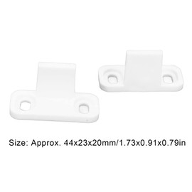 Barn Door Floor Guide, 2 Pack White Barn Door Stopper Part Carbon Steel Plastic Sliding Door Bottom Guide Floor Mounting Hardware Accessories for Dorm Hotel Cabinet