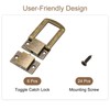 sourcing map 6pcs Toggle Catch Lock, 1.7" x 1.3" Hasp