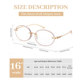 LUFF Reading Glasses for Women Men,3Pack Stylish Reader Glasses Blue Light Rimless Computer Reader Lightweight Anti Eyestrain