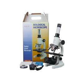 Radical 40-600x Student Cordless LED School Compound LED Microscope & Slide Kit Rechargeable Battery - Metal Construction Glass Optics
