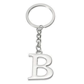 PATIKIL Initial Letter Keychain, Letter B Key Chain DIY Pendant Key Ring Bag Backpack Decor for Men Women Party Gifts Favors, Silver