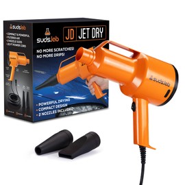 Suds Lab JD Jet Dry Car Drying Blower with 2 Nozzles & 20 ft Power Cord – 1.5 HP Powerful & Compact Car Dryer Air Blower for Removing Water, Dust & Debris