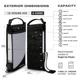 MORXPLOR Golf Cooler Bag,Golf Bag Cooler, 6 Can Insulated Cooler, Small Hidden Golf Beer Cooler Sleeve Bag, Insulated Beer Sleeve Cooler Beverage Storage,Golf Accessories for Men