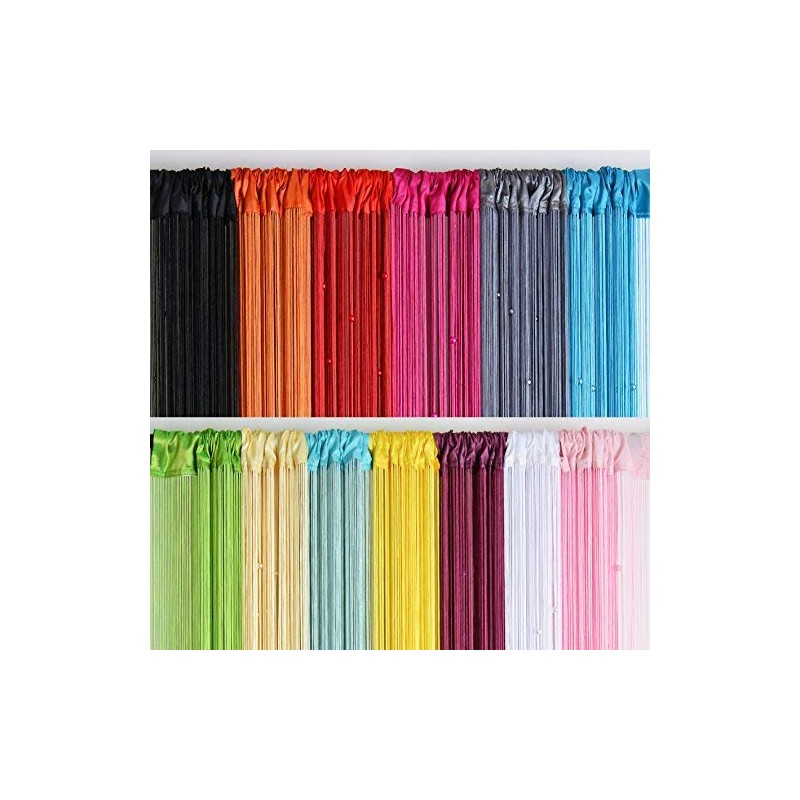 HSYLYM String Curtains Spaghetti Door Beads Light Weight Colourful Dense