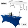 Spandex Table Cover for 6Ft Table Universal Fitted Stretch Tablecloth