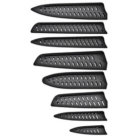 Huliyhus 8 Pieces Universal Knife Guards Set, Plastic Kitchen Knife Covers Sleeves Knife Sheath Blade Protector for Paring Utility Santoku Nakiri Cleaver Bread Carving Chef Knife