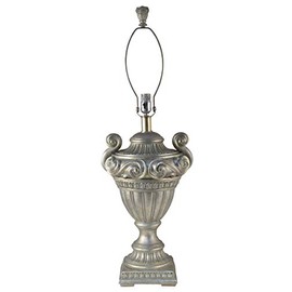 Dale Tiffany SR149 Resin Table Lamp Base, Antique Silver