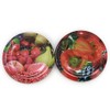 com-four® 40 x Replacement Lids for Jam Jars "Fruit" -