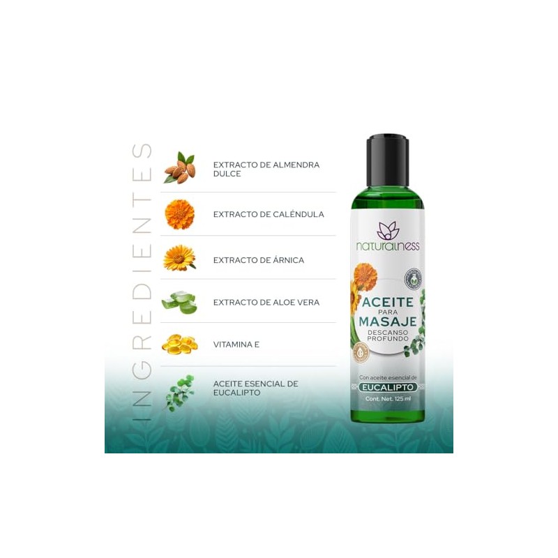 Aceite Descontracturante y Relajante para Masaje Descanso Profundo 125 ml
