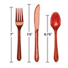 24-Piece Glitz Premium Plastic Cutlery Assortment, Red Glitter
