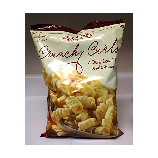 Trader Joe's Crunchy Curls 6 OZ (170g) - A Tasty Lentil & Potato Snack