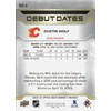 2023-24 Upper Deck Debut Dates Dustin Wolf Flames Card #DD-5