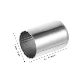 TEHAUX 100pcs Stainless Steel Hose Fittings High Pressure Hydraulic Tube Crimping Sleeves for Pneumatic Welding Pipe Repair Easy Installation