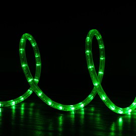 West Ivory 3/8" (25' feet) Green LED Rope Lights 2 Wire Accent Holiday Christmas Party Decoration Lighting (10', 20', 25', 50', 150' ft Option)| ETL Certified